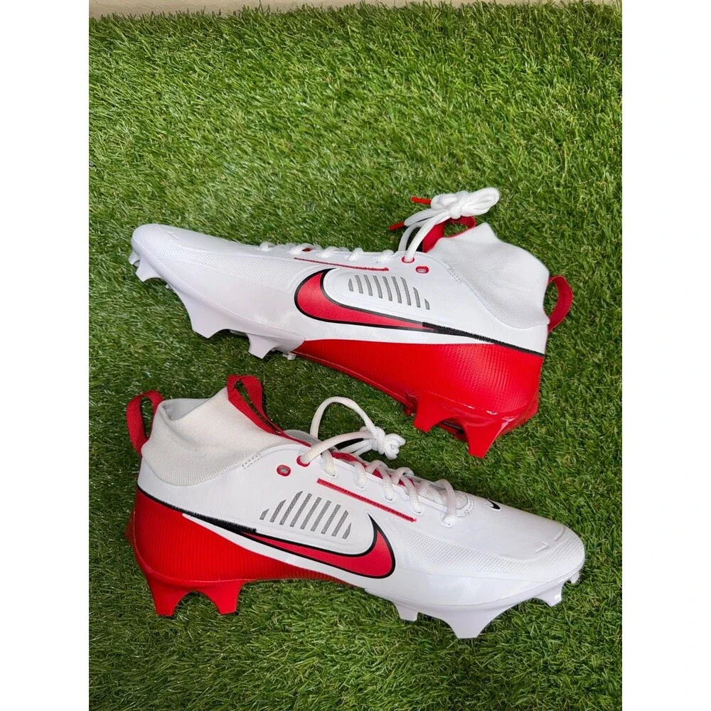 Men Size 13 Nike Vapor Edge Pro 360 2 Football Cleats White/Red FN7759-108 NEW